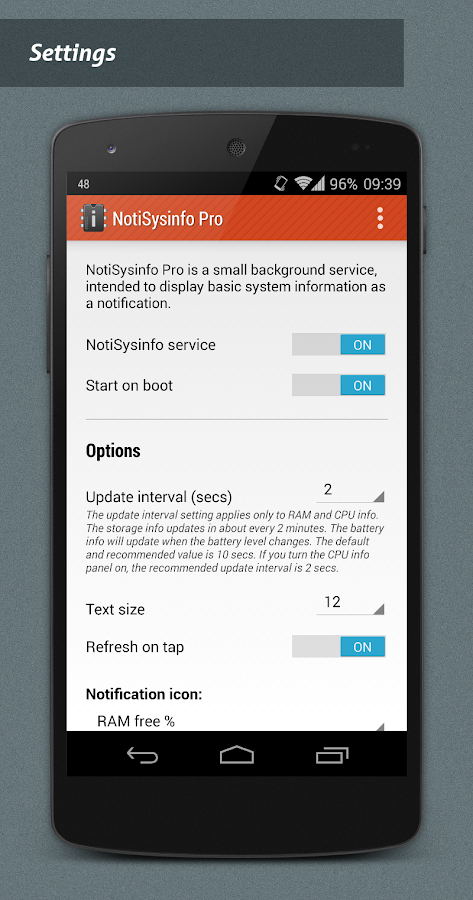    NotiSysinfo Pro- screenshot  