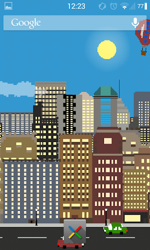 Pixel Cityscape Live Wallpaper