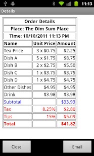 Dim Sum Bill Calculator Screenshots 1