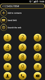 exDialer D-Gold theme - screenshot thumbnail