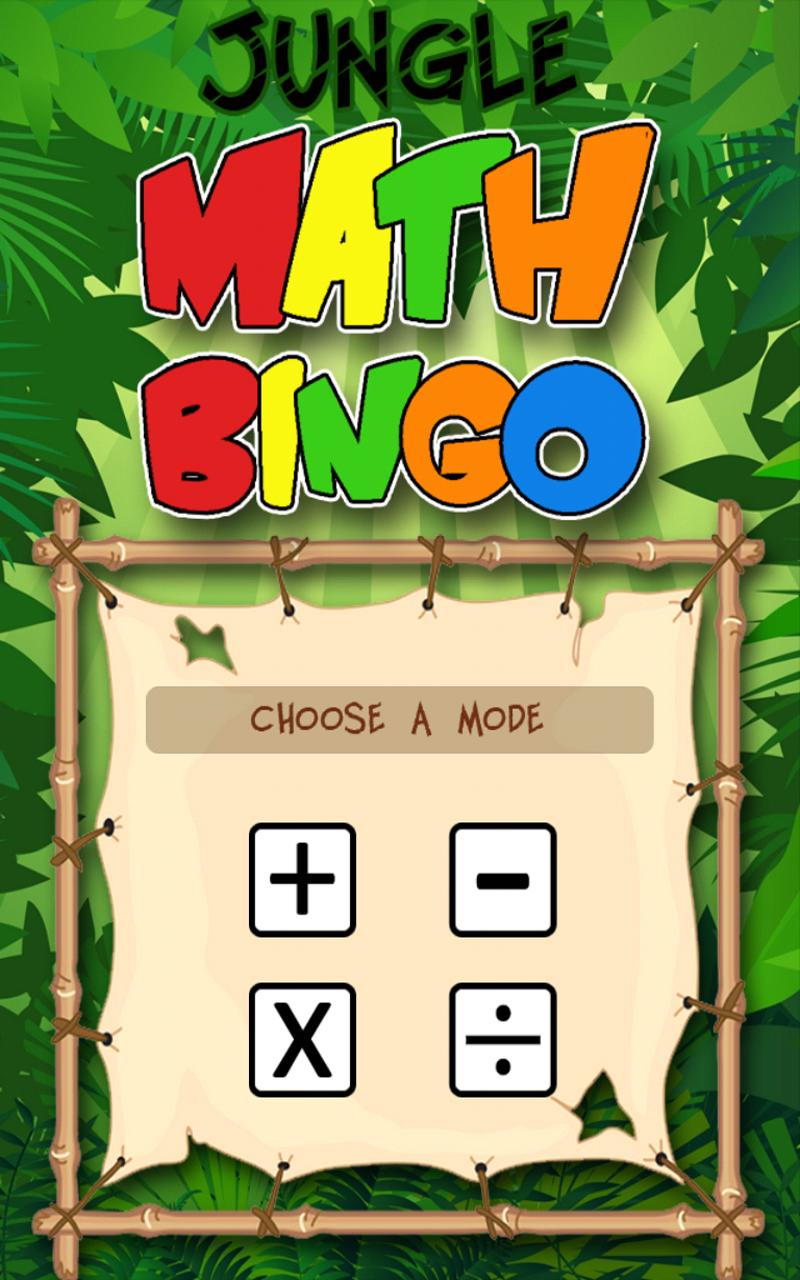 Jungle Math Bingo Screen 1