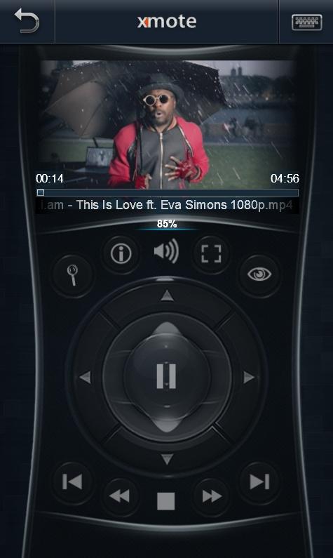    xmote, XBMC Kodi rem control- screenshot  