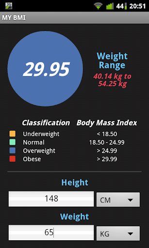 Body Mass Index Calculator