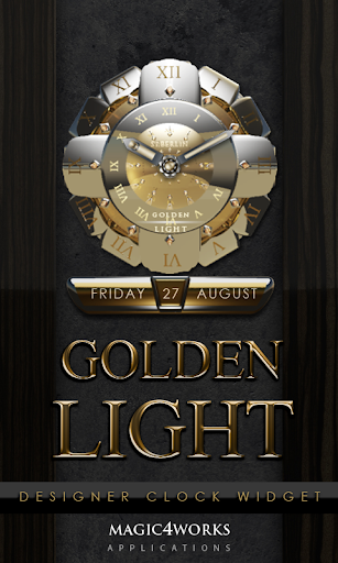 Golden Light Clock Widget