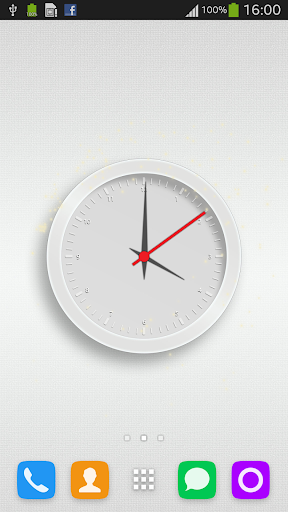 White Clock Live Wallpaper