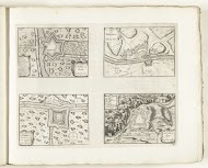 Plattegronden van de forten Rebus, Balaguier, Henuin en Ager, ca. 1702