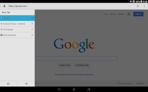 Lightning Browser + - screenshot thumbnail