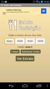 Saldo Vale Refeição Screenshots 1