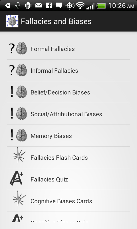 Fallacies and Biases Screen 2
