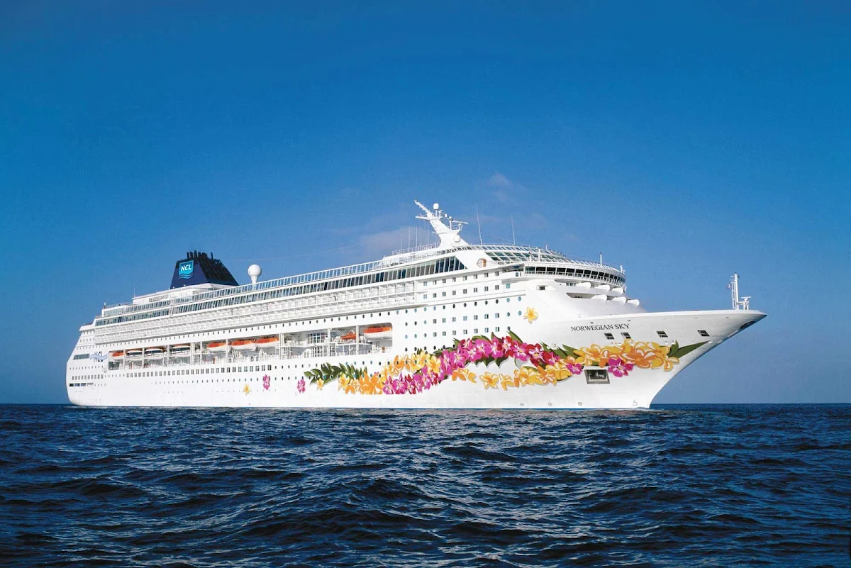 Norwegian-Sky-at-sea-2 - The 2,000-passenger Norwegian Sky sails to the Caribbean and the Bahamas.