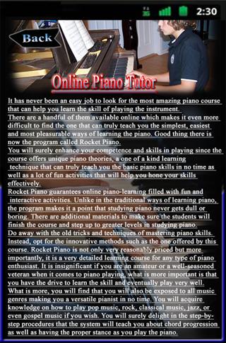 Online Piano Tutor