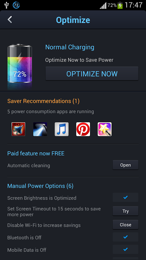DU Battery Saver PRO & Widgets - screenshot
