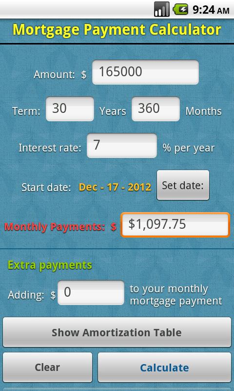 Mortgage Payment Calculator Extra Payment Excel Loan Payment