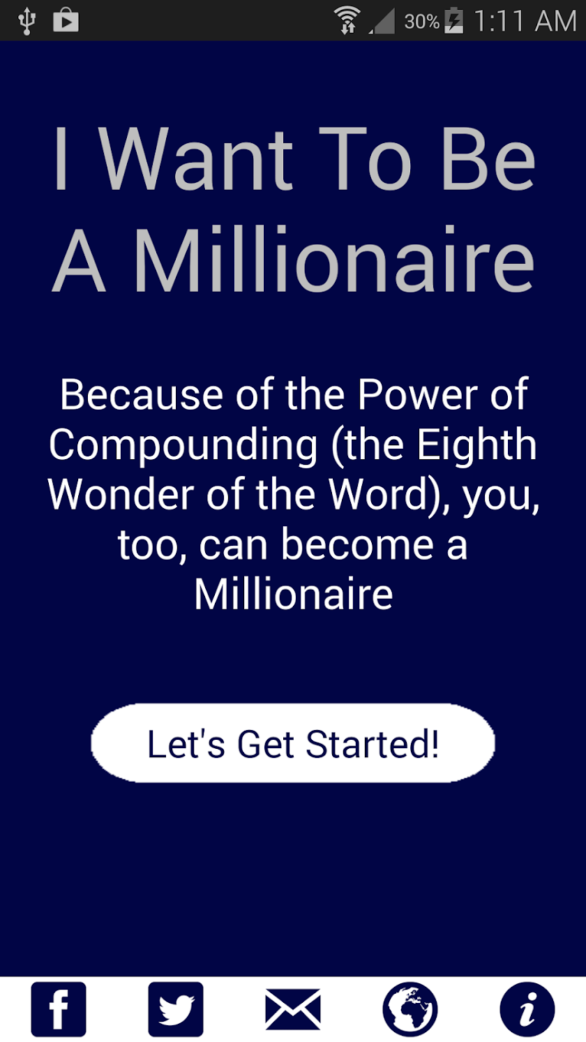 I Want to be a Millionaire Screen 1