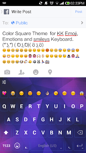 Color Square Emoji Keyboard