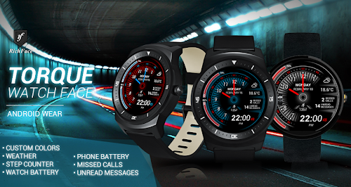 Android application Torque Watch Face screenshort