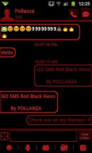 How to install GO SMS Theme Dark Red Black 1.6 unlimited apk for pc