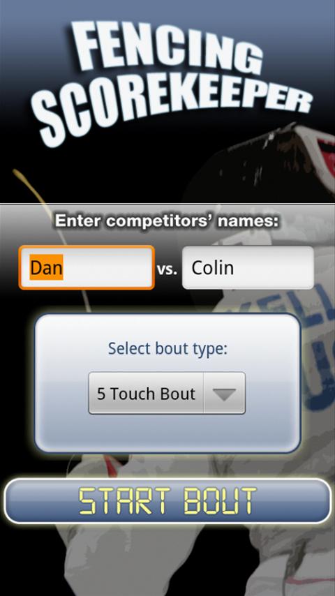 Fencing ScoreKeeper Screen 2