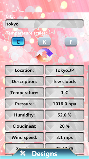 可愛い時計天気ウィジェット