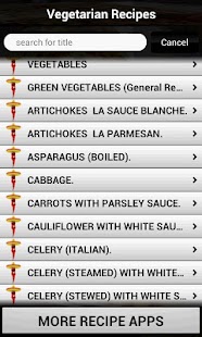 Vegetarian Recipes - Cookbook Screen 3