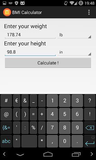 BMI Calculator