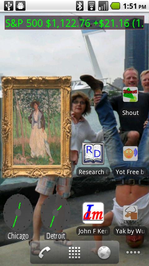 Android application Stock Ticker Widget screenshort