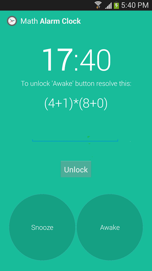  Math Alarm Clock- screenshot 