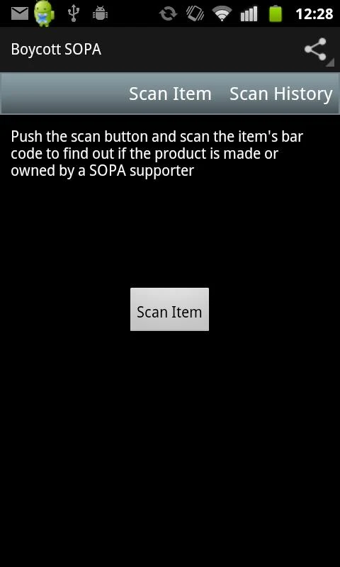 Boycott SOPA - screenshot