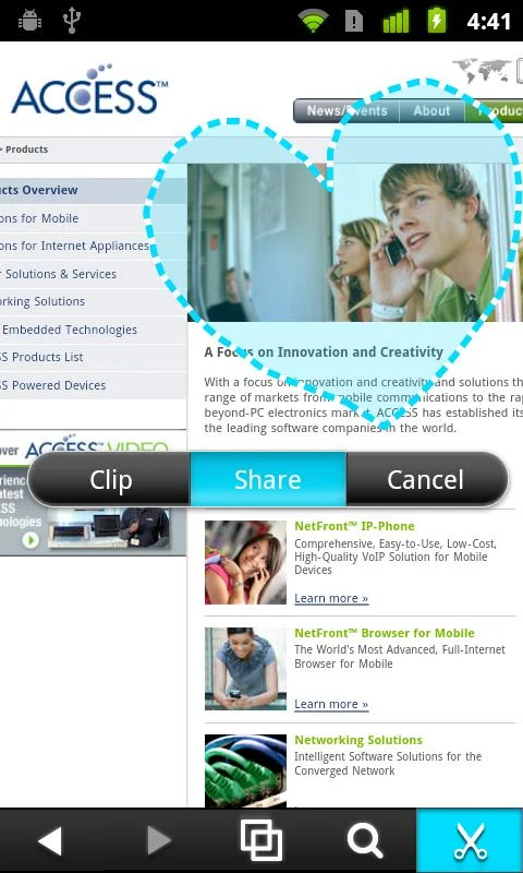 NetFront Life Browser - screenshot