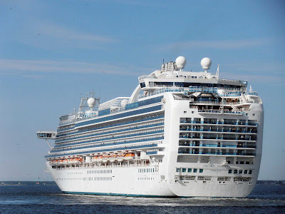 Emerald Princess departing Tallinn, Estonia.