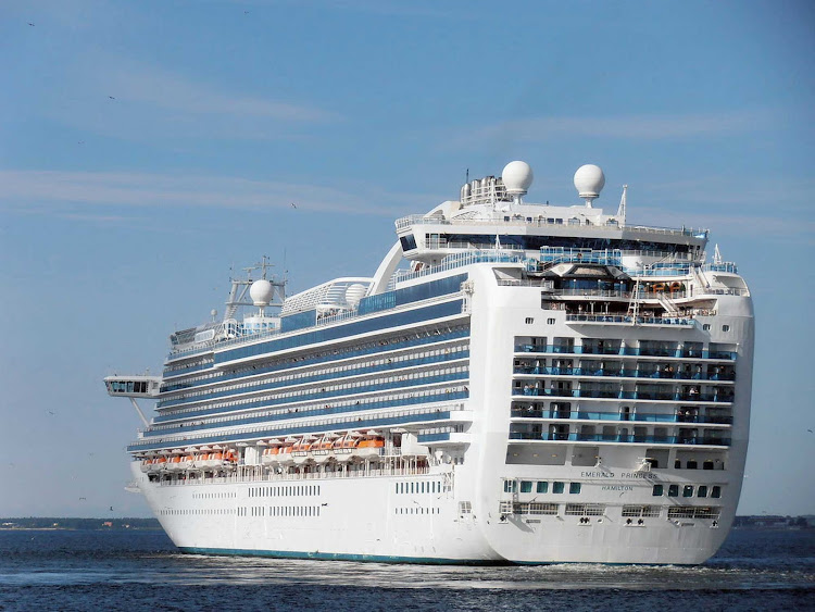 Emerald Princess departing Tallinn, Estonia.