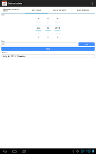  memungkinkan perhitungan dasar dengan tanggal dan berfungsi sebagai suplemen diberikan ke Download Aplikasi Калькулятор дат apk gratis untuk Android