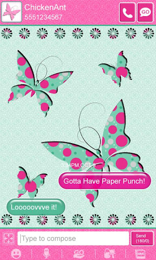 【免費個人化App】Spring Butterfly Theme GO SMS-APP點子