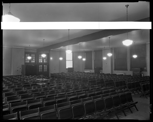 Lecture hall, second floor, School Service Building, 1926