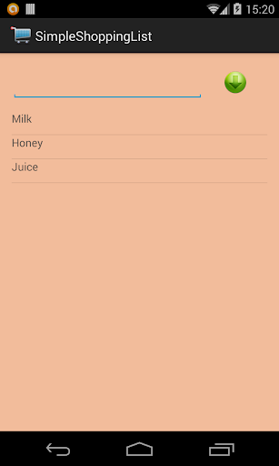 Simple shopping list