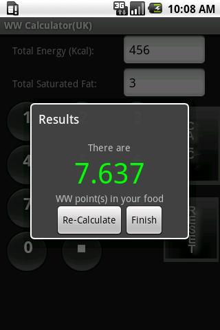 WW Calculator UK Screen 2