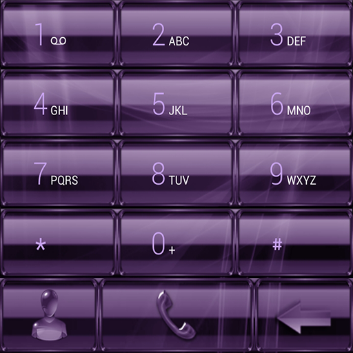 Dialer GlassMetalFramePurple LOGO-APP點子