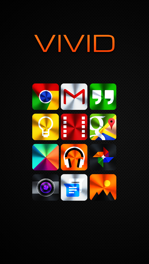 Android application Vivid Icon Pack screenshort