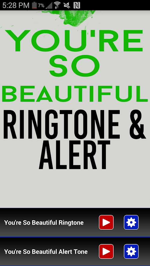 Android application Youre So Beautiful Ringtone screenshort