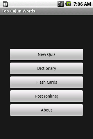 French-Cajun Quiz &amp; Dictionary Screen 3