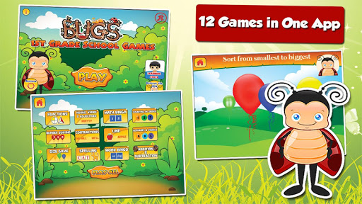 1st Grade Learning Games: Bugs