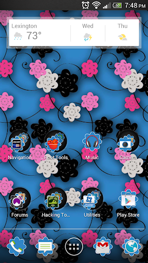 Floral Print Blue v2 Theme