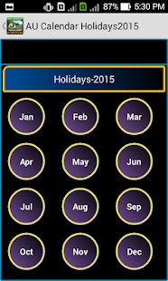 AU Calendar Holidays 2015 Screenshots 2