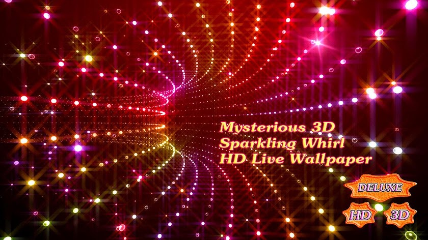 Mysterious Sparkling Whirl 3D Screen 2