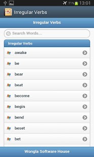 Free Download Irregular Verbs 6 Language APK for PC