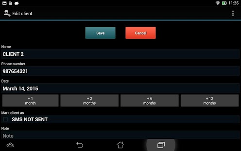 Clients SMS Reminder Lite Screenshots 1