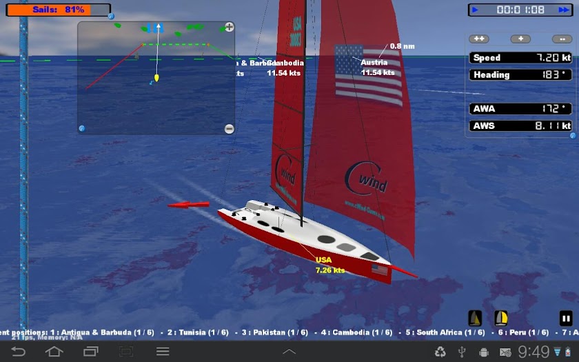 cWind Sailing Simulator Screen 2