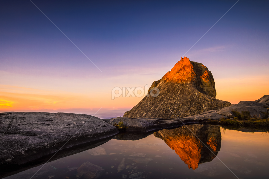 Sun Kissed Peak by Zac Robinson - Landscapes Mountains & Hills