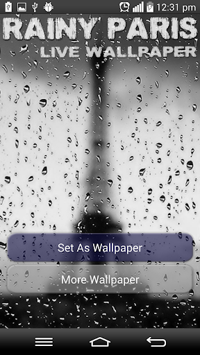 Rainy Paris Live Wallpaper