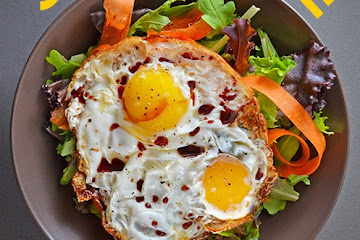 Sunnyside Salad (Crispy Fried Eggs on Greens)